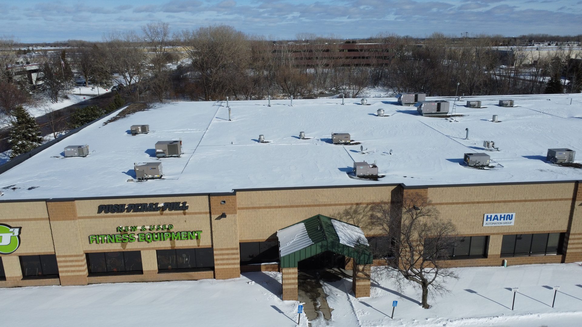 Industrial property aerial view